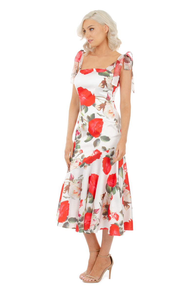 BIANCA DRESS - WHITE FLORAL - GEORGY COLLECTION